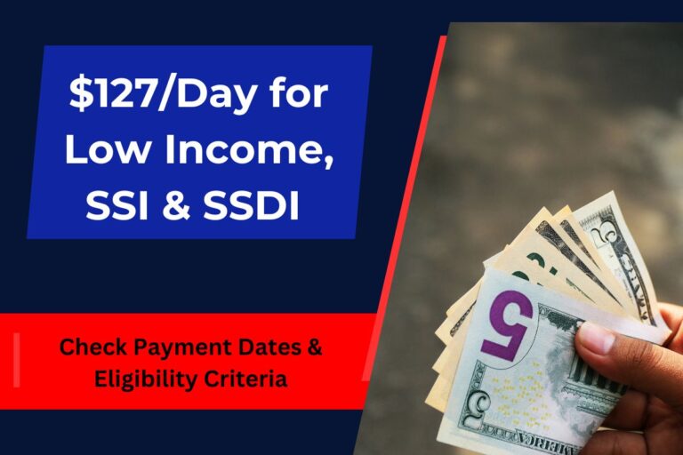 127/Day for Low SSI & SSDI in June 2024 Approved Check